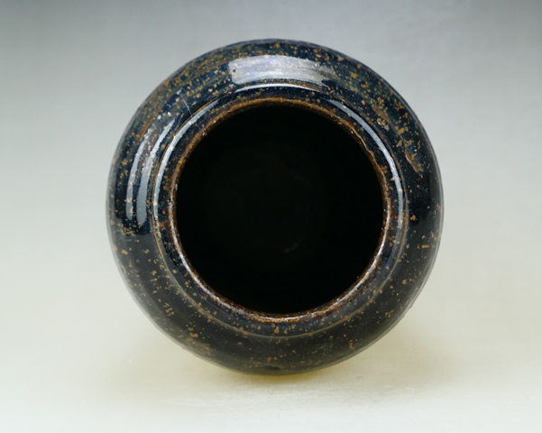 古玩陶瓷黑釉油滴罐真品鑒賞圖