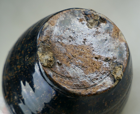 古玩陶瓷黑釉油滴罐真品鑒賞圖
