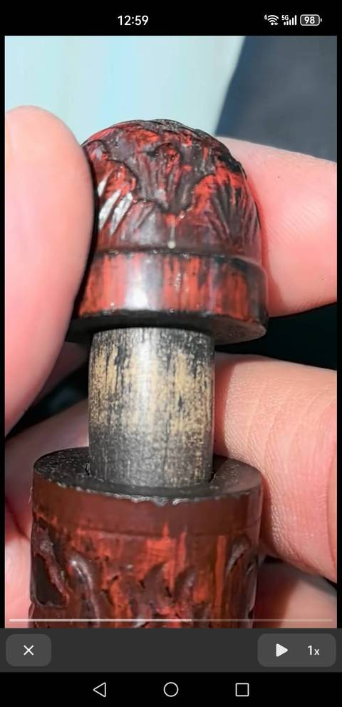 古玩雜項竹子雕刻香筒真品鑒賞圖