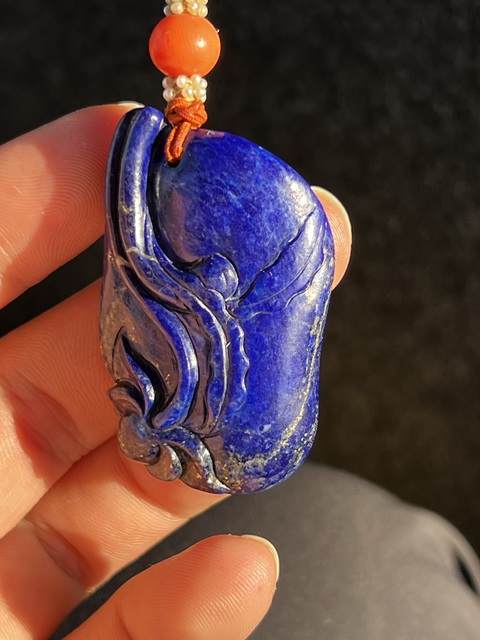 古玩玉器清代青金石雕件真品鑒賞圖