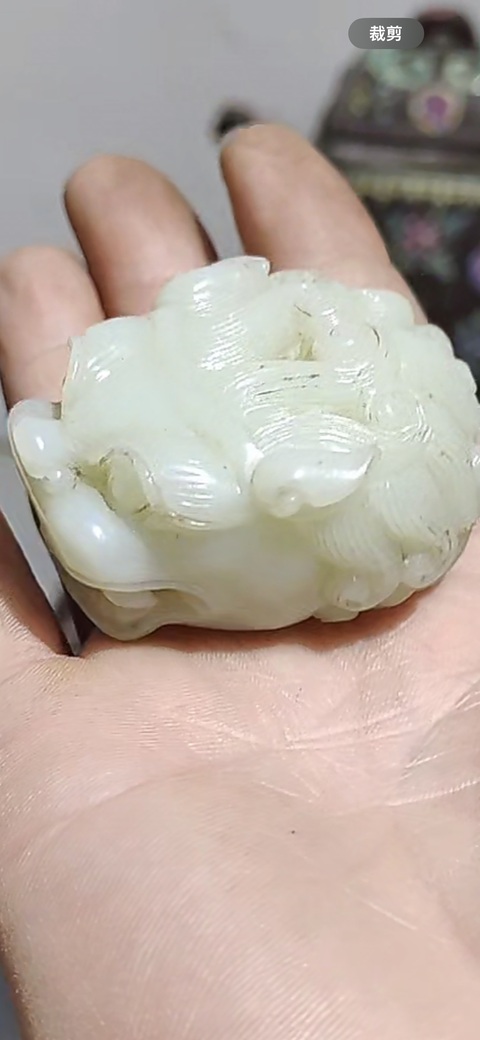 古玩玉器和田玉雕“獸首”真品鑒賞圖