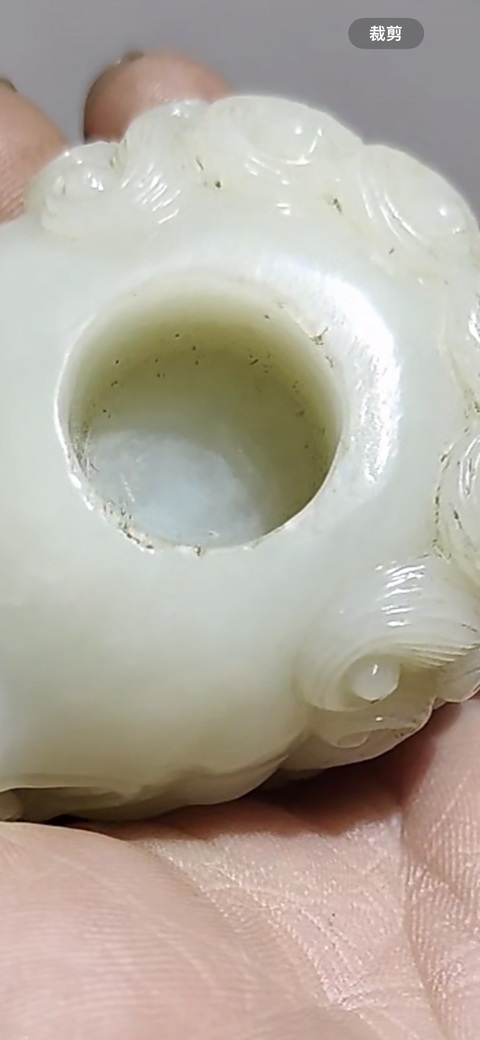 古玩玉器和田玉雕“獸首”真品鑒賞圖