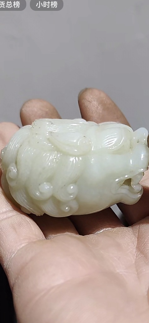 古玩玉器和田玉雕“獸首”真品鑒賞圖