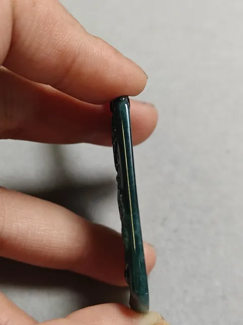 古玩玉器天然翡翠“龍牌”真品鑒賞圖