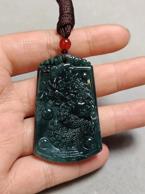 古玩玉器天然翡翠“龍牌”真品鑒賞圖
