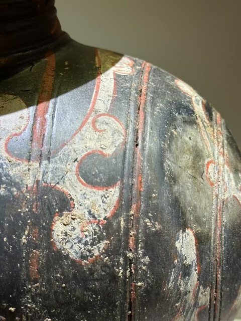 古玩陶瓷彩繪龍紋繭形壺真品鑒賞圖