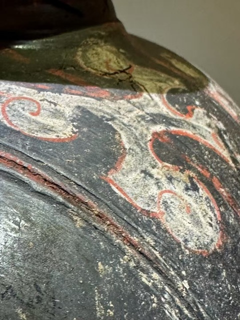 古玩陶瓷彩繪龍紋繭形壺真品鑒賞圖