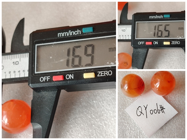 古玩玉器天然紅瑪瑙珠真品鑒賞圖
