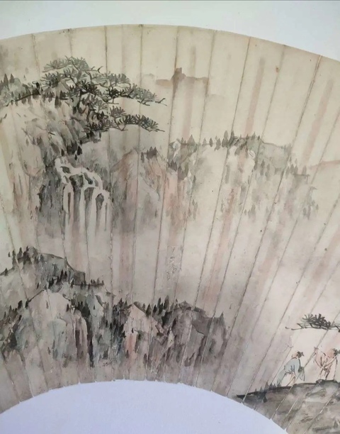 古玩字畫陳疇鄧懷農扇面拍賣，當前價格6800元