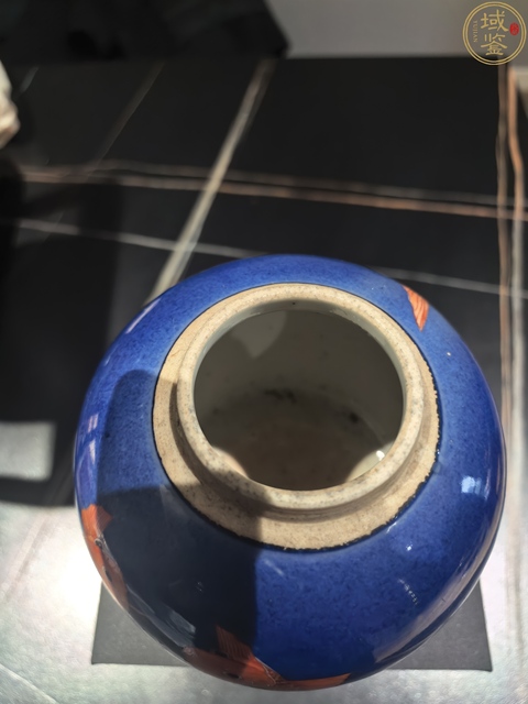 古玩陶瓷晚清?灑藍釉礬紅金玉滿堂紋罐拍賣，當前價格4888元