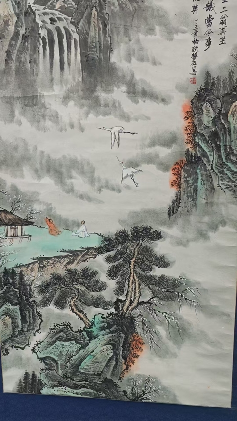 古玩字畫劉文西大師弟子中美協陜西會員夢石山水拍賣,當前價格699元