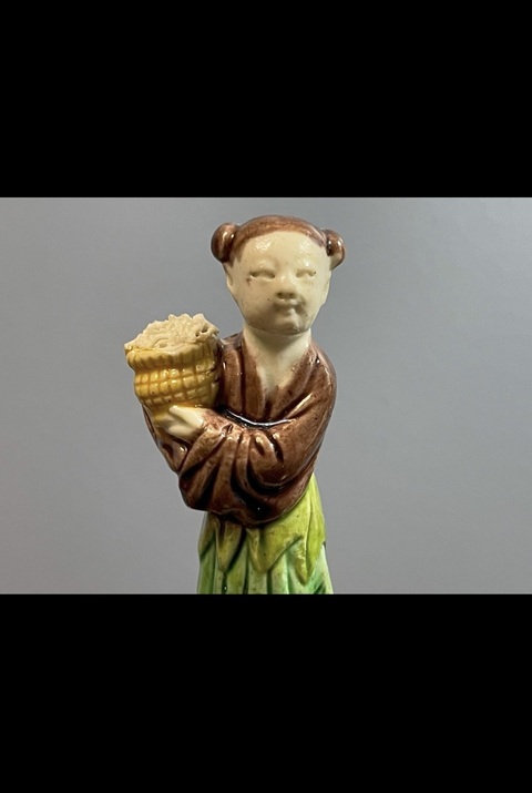 古玩陶瓷八仙藍(lán)采和塑像拍賣,當(dāng)前價(jià)格1580元