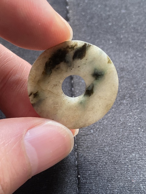 古玩玉器清代天然翡翠“平安扣”拍賣,當前價格600元