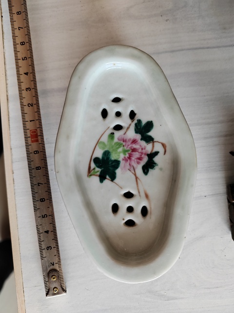 古玩陶瓷晚清淺絳彩花鳥紋刨花缸拍賣，當前價格988元