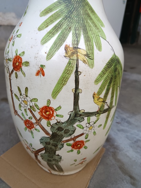 古玩陶瓷民國.花鳥紋粉彩瓶拍賣,當前價格698元
