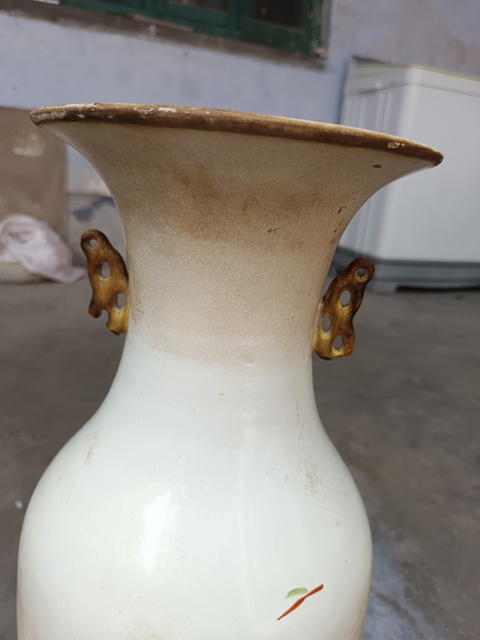 古玩陶瓷民國.花鳥紋粉彩瓶拍賣,當前價格698元