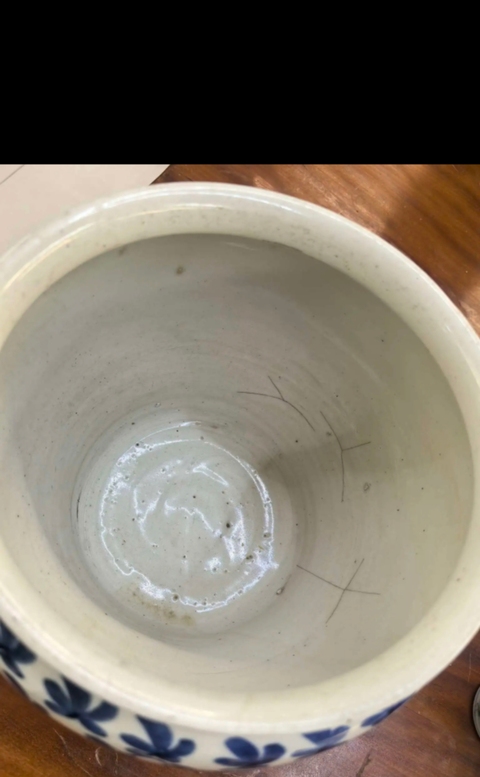 古玩陶瓷清代花卉紋青花廣口罐拍賣,當(dāng)前價(jià)格4888元