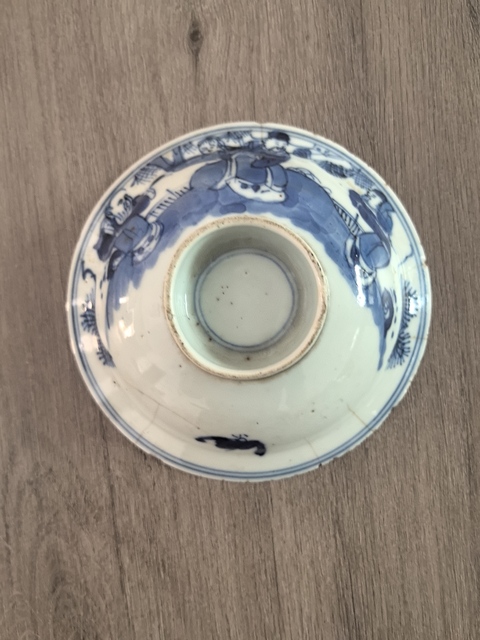 古玩陶瓷清晚期青花三星紋高足碗拍賣,當(dāng)前價(jià)格150元