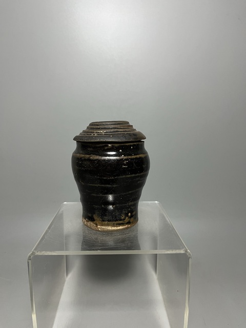 古玩陶瓷南宋建窯系黑釉蓋罐拍賣，當前價格1800元