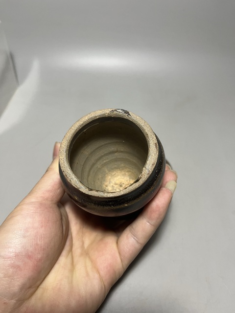 古玩陶瓷南宋建窯系黑釉蓋罐拍賣，當前價格1800元