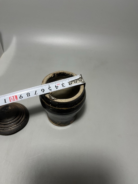 古玩陶瓷南宋建窯系黑釉蓋罐拍賣，當前價格1800元