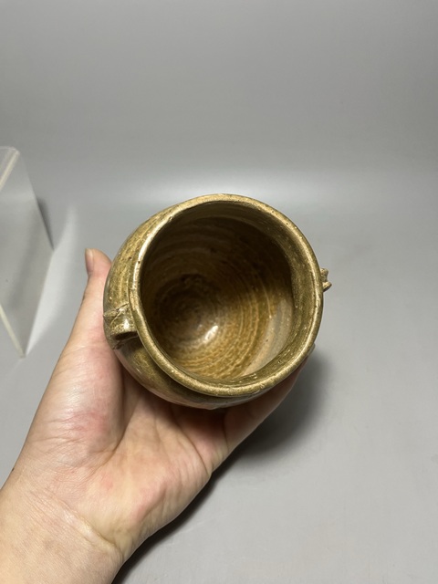 古玩陶瓷唐代越窯青釉雙系罐拍賣,當(dāng)前價(jià)格3680元