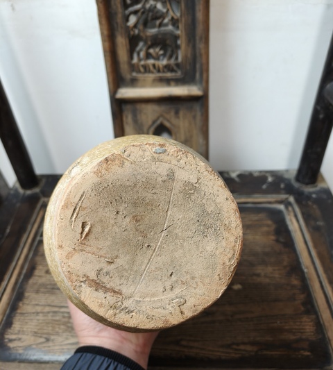 古玩陶瓷黃釉罐拍賣，當前價格1200元