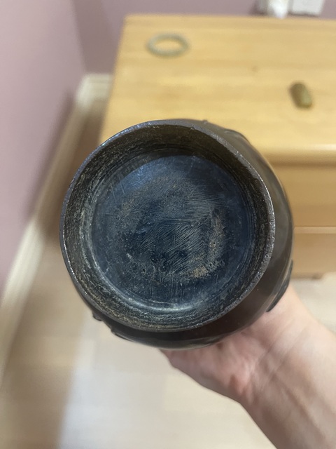 古玩銅器獸耳瓶真品鑒賞圖