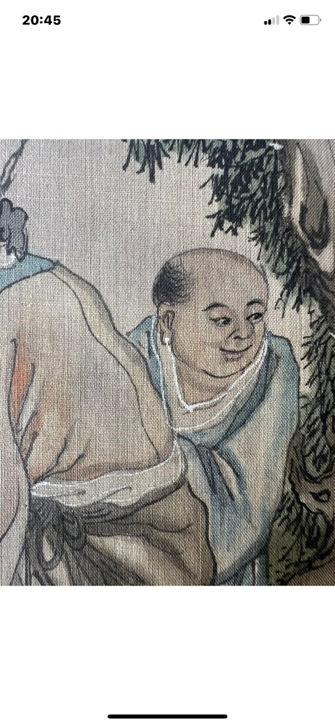 古玩字畫佚名人物真品鑒賞圖