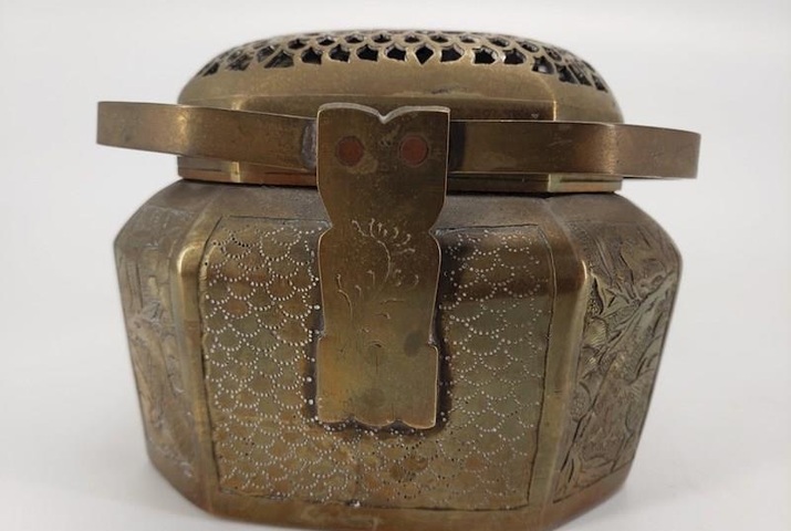 古玩銅器手爐真品鑒賞圖