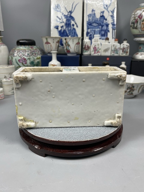 古玩陶瓷晚清淺降彩文房盒拍賣，當前價格8699元