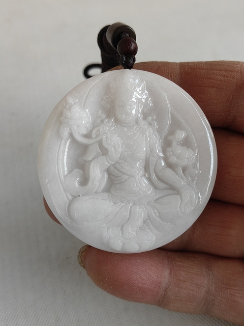 古玩玉器天然翡翠“觀音牌”拍賣,當(dāng)前價(jià)格350元