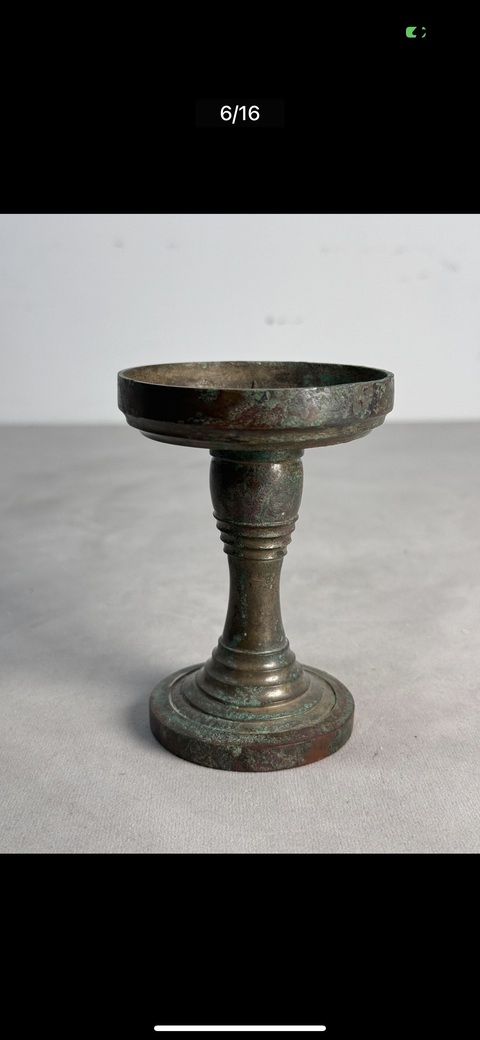 古玩銅器西漢行燈真品鑒賞圖