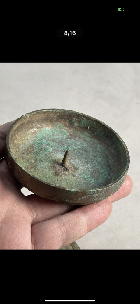 古玩銅器西漢行燈真品鑒賞圖