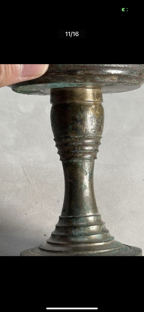 古玩銅器西漢行燈真品鑒賞圖
