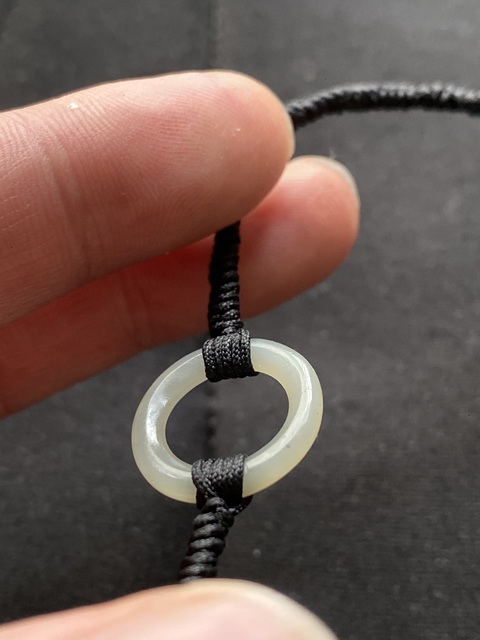 古玩玉器（放漏）清代和田玉雕“素紋環(huán)”編的拍賣，當(dāng)前價格1200元