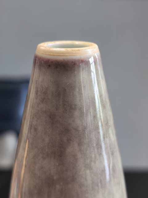 古玩陶瓷晚清 豇豆紅釉柳葉瓶拍賣,當前價格21888元