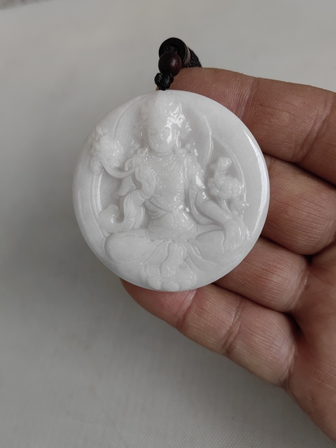 古玩玉器天然翡翠“觀音牌”拍賣,當(dāng)前價(jià)格350元