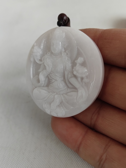 古玩玉器天然翡翠“觀音牌”拍賣,當(dāng)前價(jià)格350元