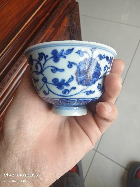 古玩陶瓷青花杯拍賣,當前價格4888元