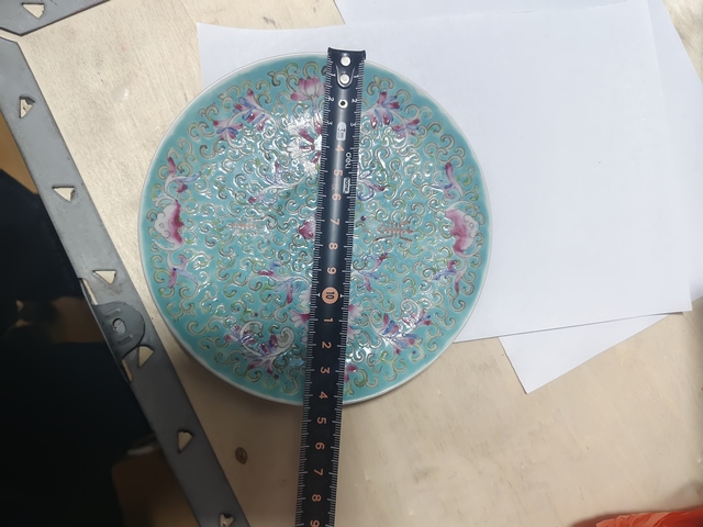 古玩陶瓷福壽紋粉彩盤拍賣，當(dāng)前價格500元