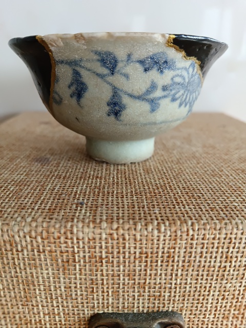 古玩陶瓷精品元青花纏枝花卉紋碗標本件拍賣,當前價格2980元
