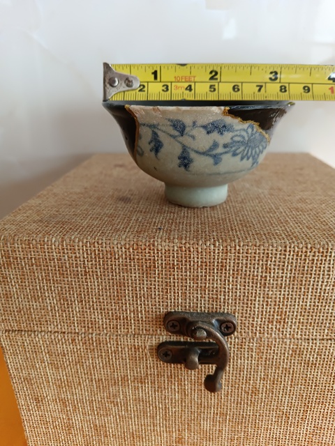 古玩陶瓷精品元青花纏枝花卉紋碗標本件拍賣,當前價格2980元