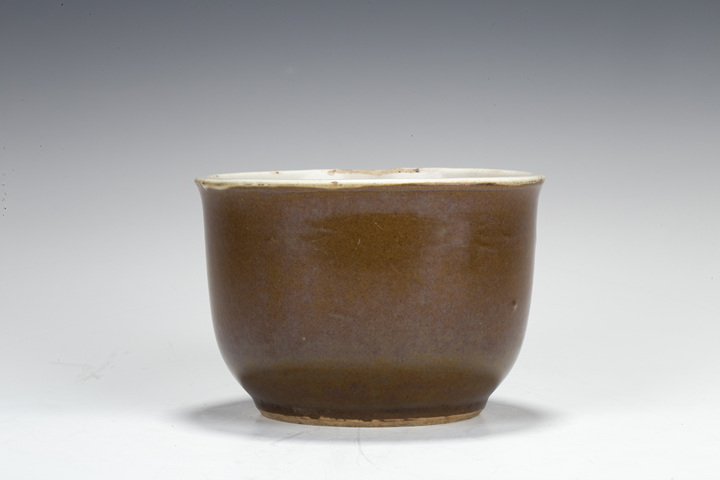古玩陶瓷清中·紫金釉小缸真品鑒賞圖