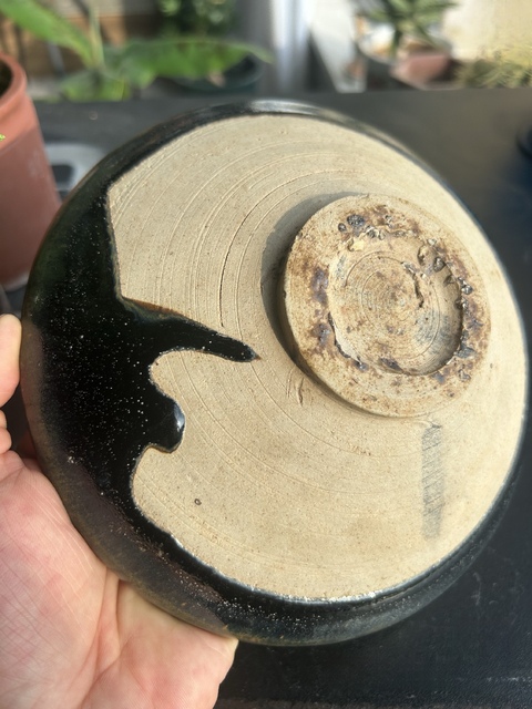 古玩陶瓷耀州窯窯變黑釉大碗拍賣,當(dāng)前價格5000元