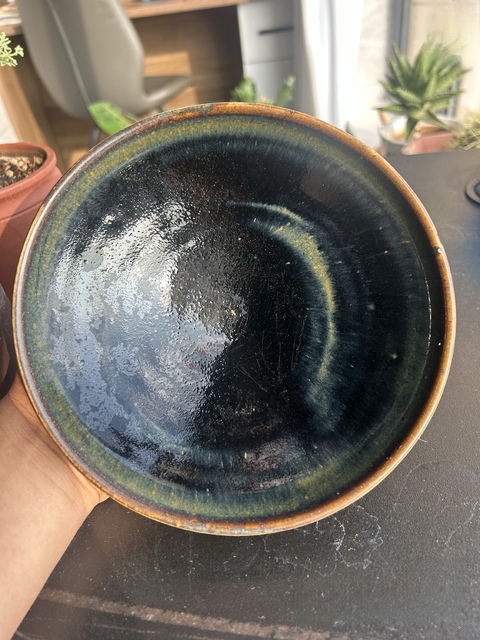 古玩陶瓷耀州窯窯變黑釉大碗拍賣,當(dāng)前價格5000元