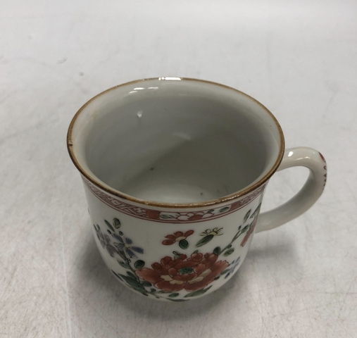 古玩陶瓷清康熙·五彩花卉紋執(zhí)杯拍賣(mài),當(dāng)前價(jià)格3999元