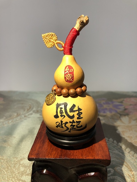 古玩雜項文玩葫蘆手把件兒盤葫蘆【風生水起】拍賣,當前價格88元