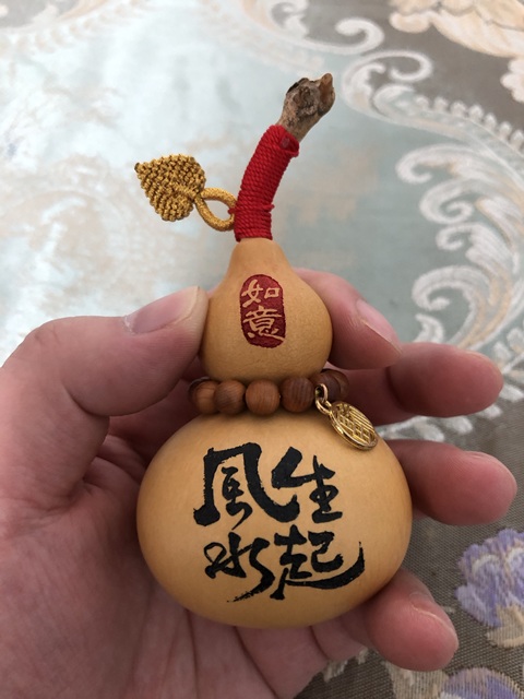 古玩雜項文玩葫蘆手把件兒盤葫蘆【風生水起】拍賣,當前價格88元