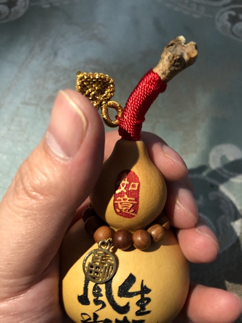 古玩雜項文玩葫蘆手把件兒盤葫蘆【風生水起】拍賣,當前價格88元